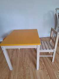 Stolik i krzesełko drewniane