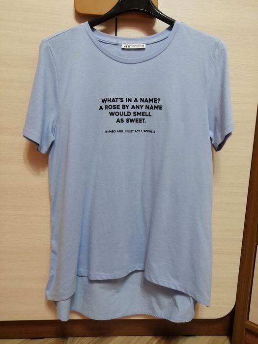 NOWA Zara koszulka t-shirt z łączonych tkanin Romeo i Julia rozmiar S