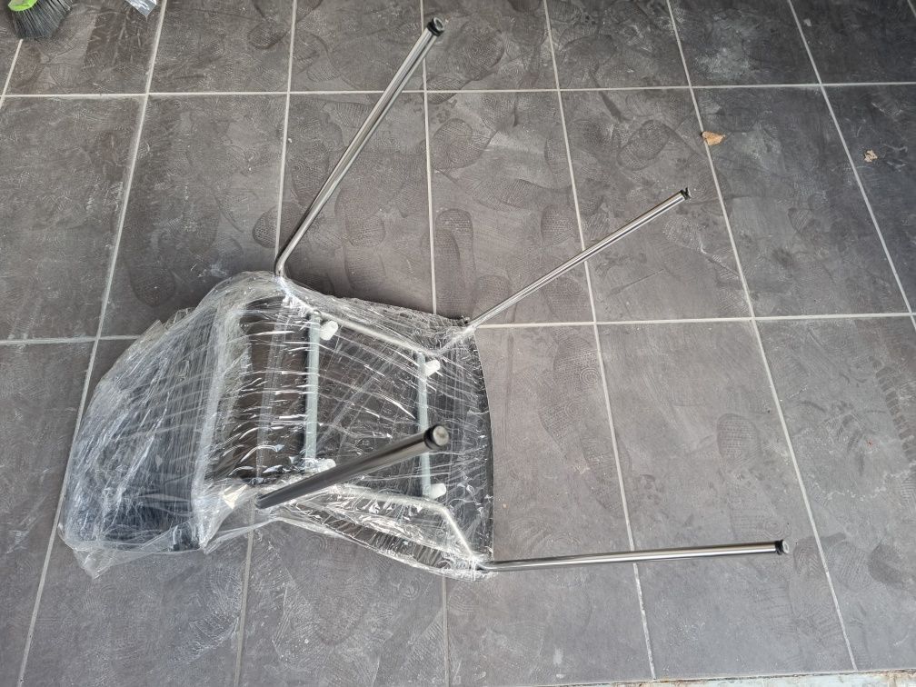 Krzesło Ikea Vilmar Brązowoczarny Chrom