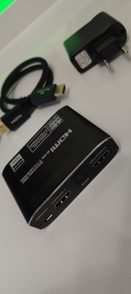 Ekstraktor HDMI 2.0 Toslink Konwerter Atmos7.1