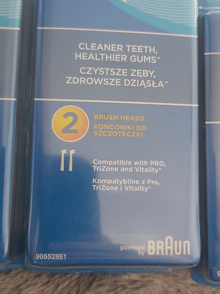 Końcówki do szczoteczki Braun Oral B 2sztuki