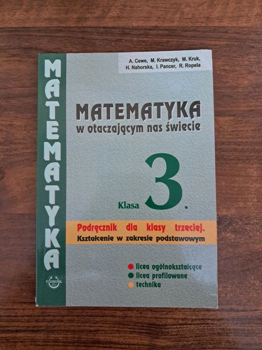Matematyka w otaczającym nas świecie Podręcznik Klasa 3 Liceum