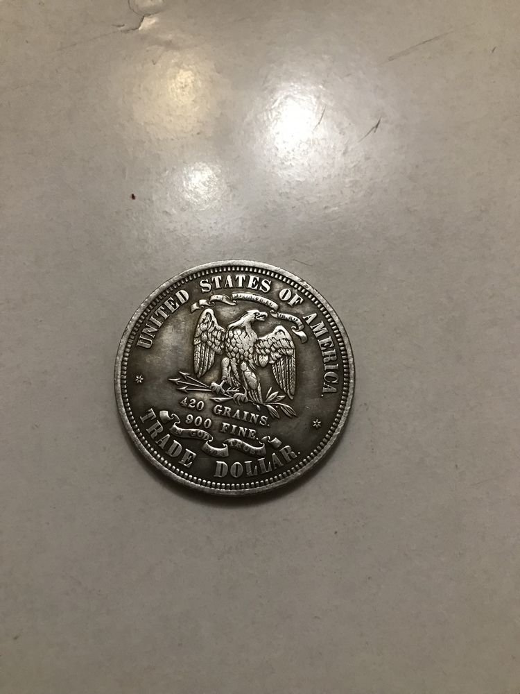 Монета Trade Dollar торговий долар 1873 року