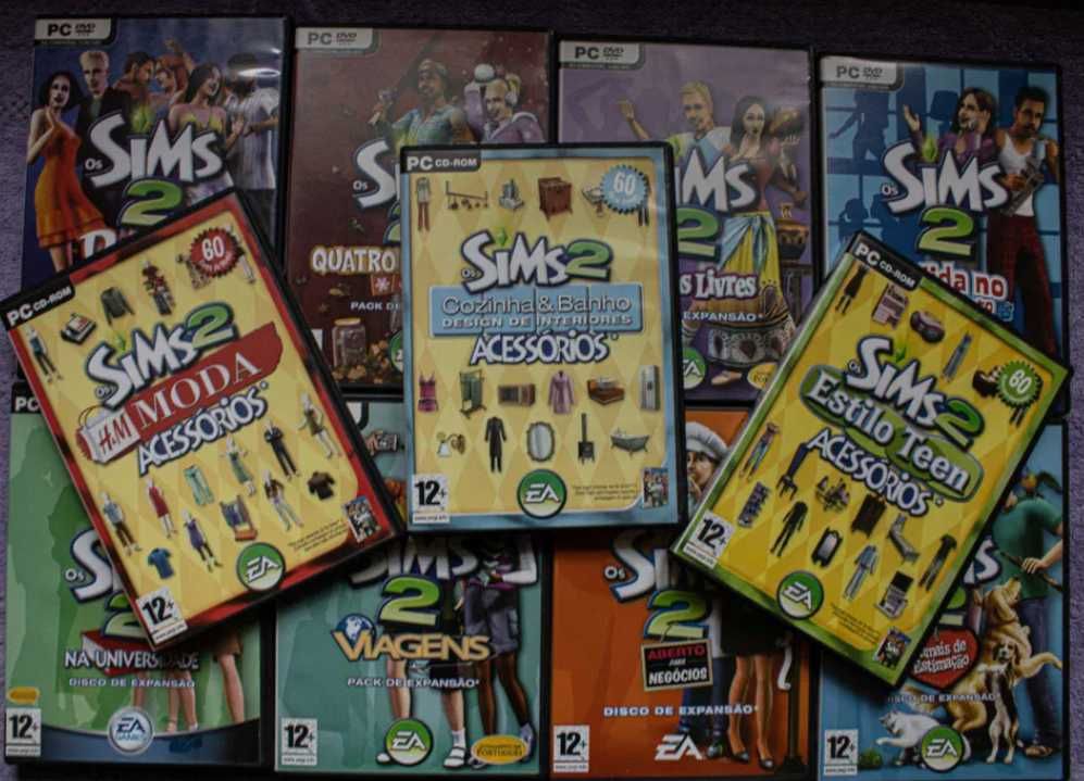 The Sims 2 (Deluxe + 7 expansões + 3 acessórios)