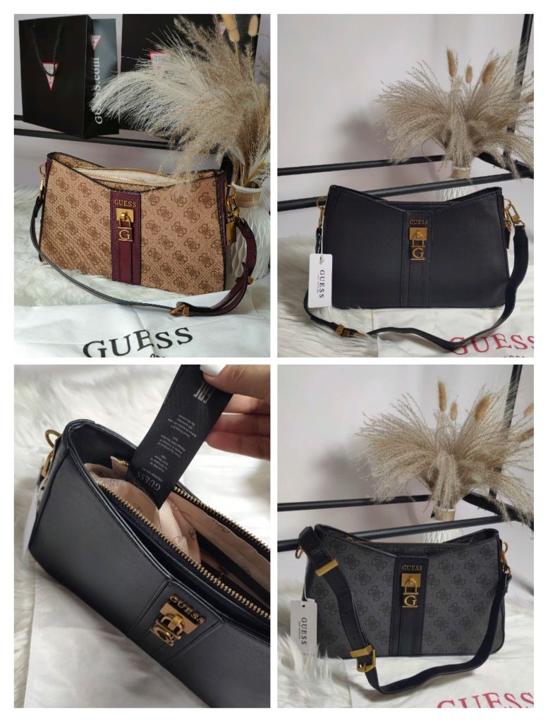 Сумка Guess  багет Ginerva Elite. Сумка-багет гесс