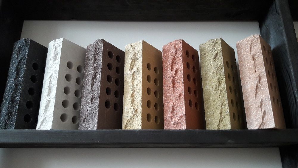 Кирпич облицовочный LAND BRICK, ЛИТОС, скала, рваный, гладкий, цегла