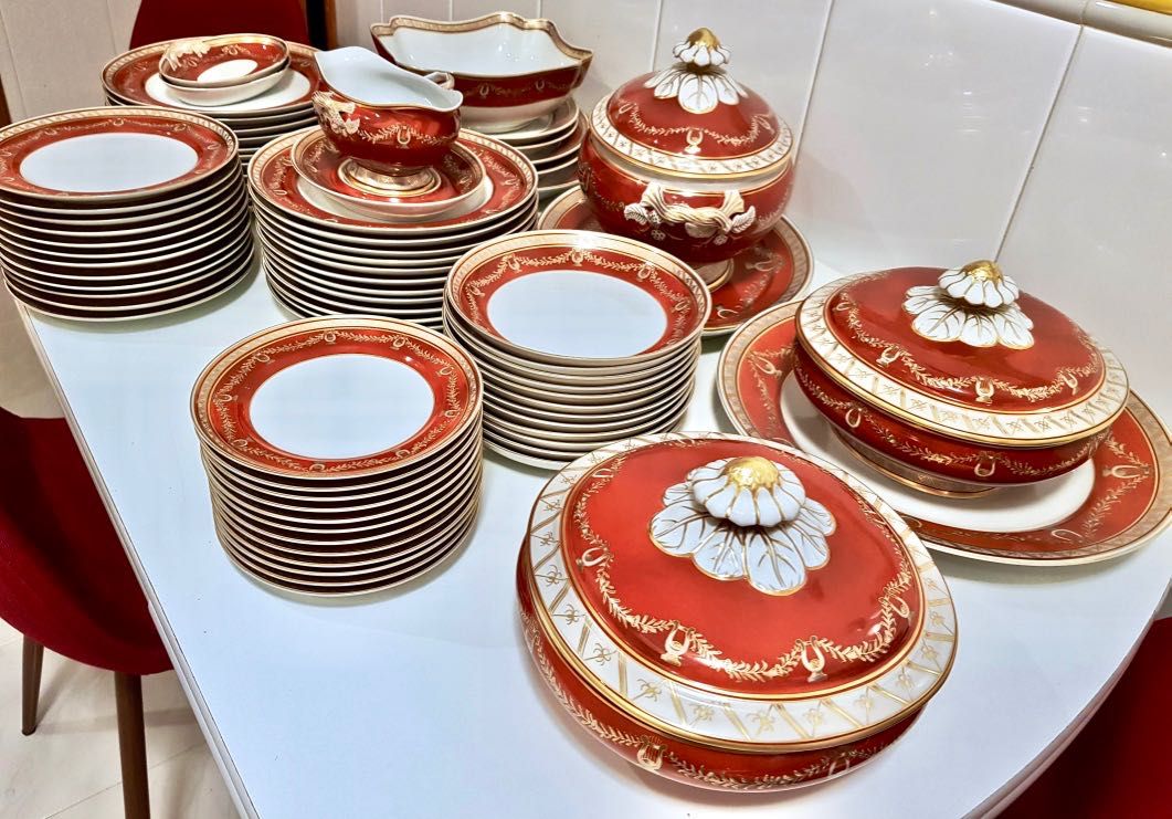 Serviço de jantar com extras (74 peças) Liras Vista Alegre