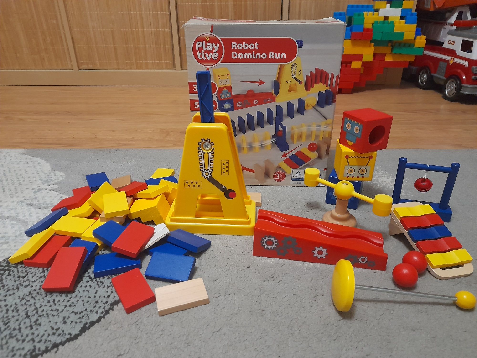 Drewniane Domino Robot Domino Run Play Tive