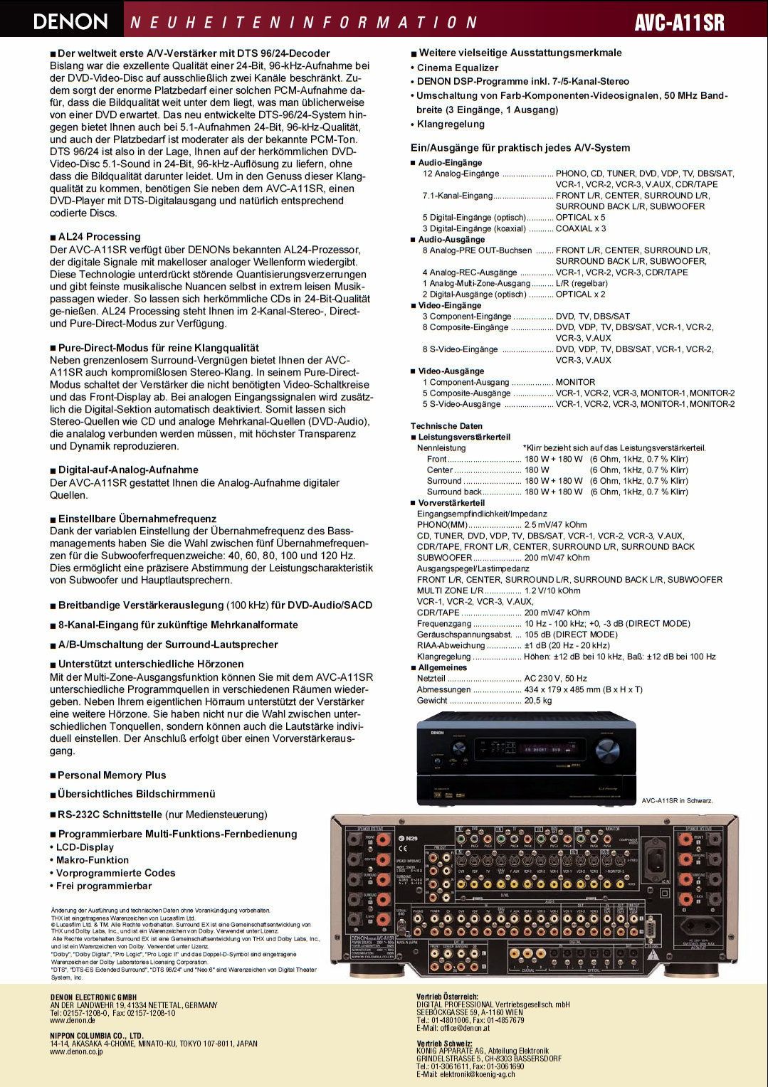 Amplificador High-end Denon AVC-A11SR