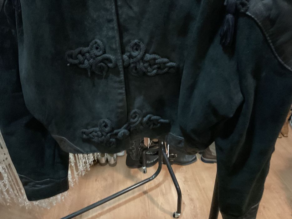 Casaco pele e camurca trabalhado tam M,