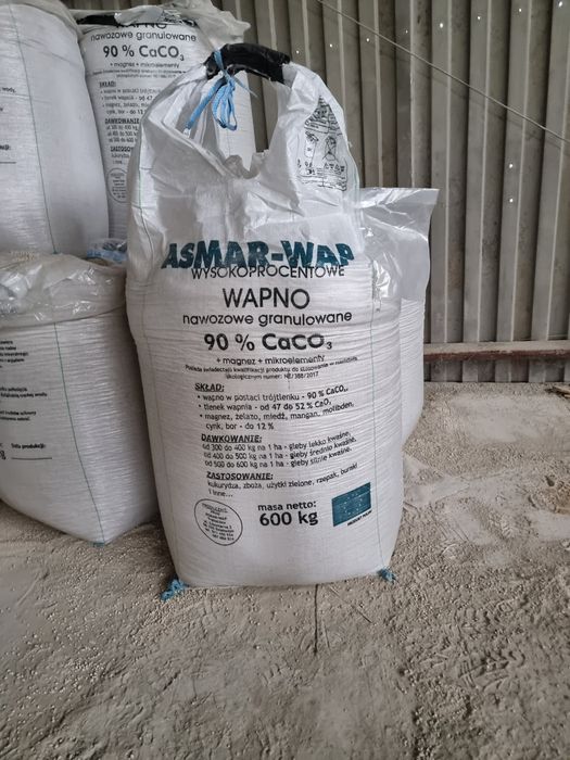 Wapno nawozowe granulowane, węglanowe, magnezowe, kteda