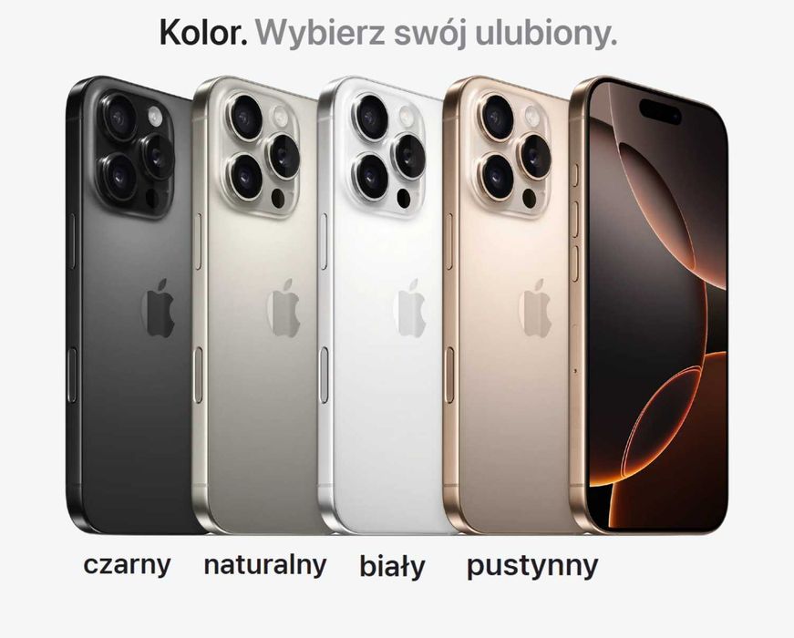 NOWE iPhone 16 PRO MAX 256GB Czarny Tytanowy Pustynny Biały 5000zł