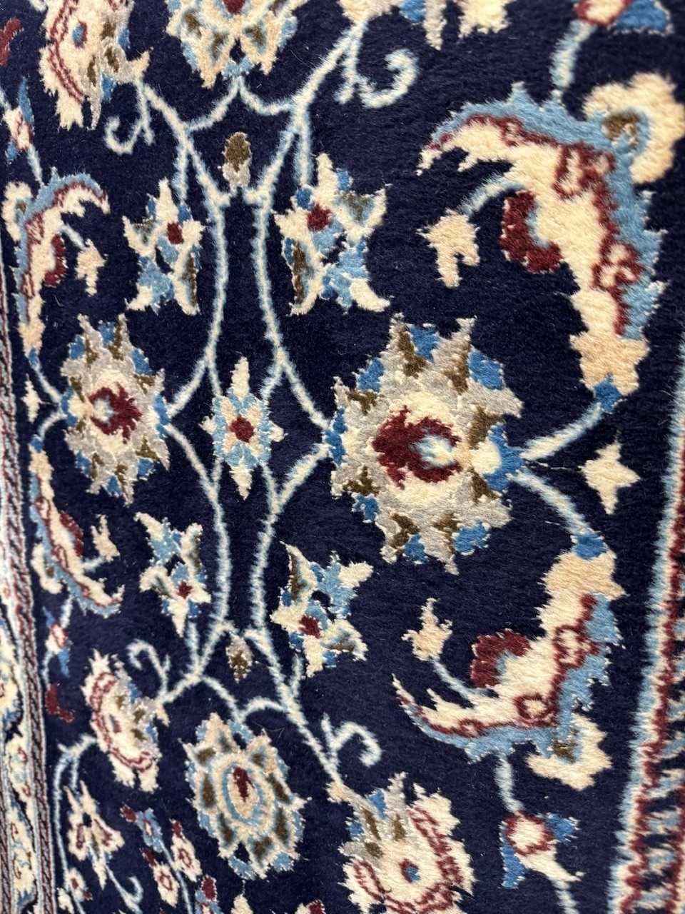 Rasowy r. tkany chodnik perski Nain z jedwabie 385x70 galeria 29 tyś