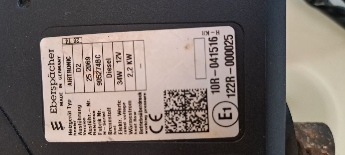 Webasto ogrzewanie postojowe kamper eberspacher 12V 2,2kw