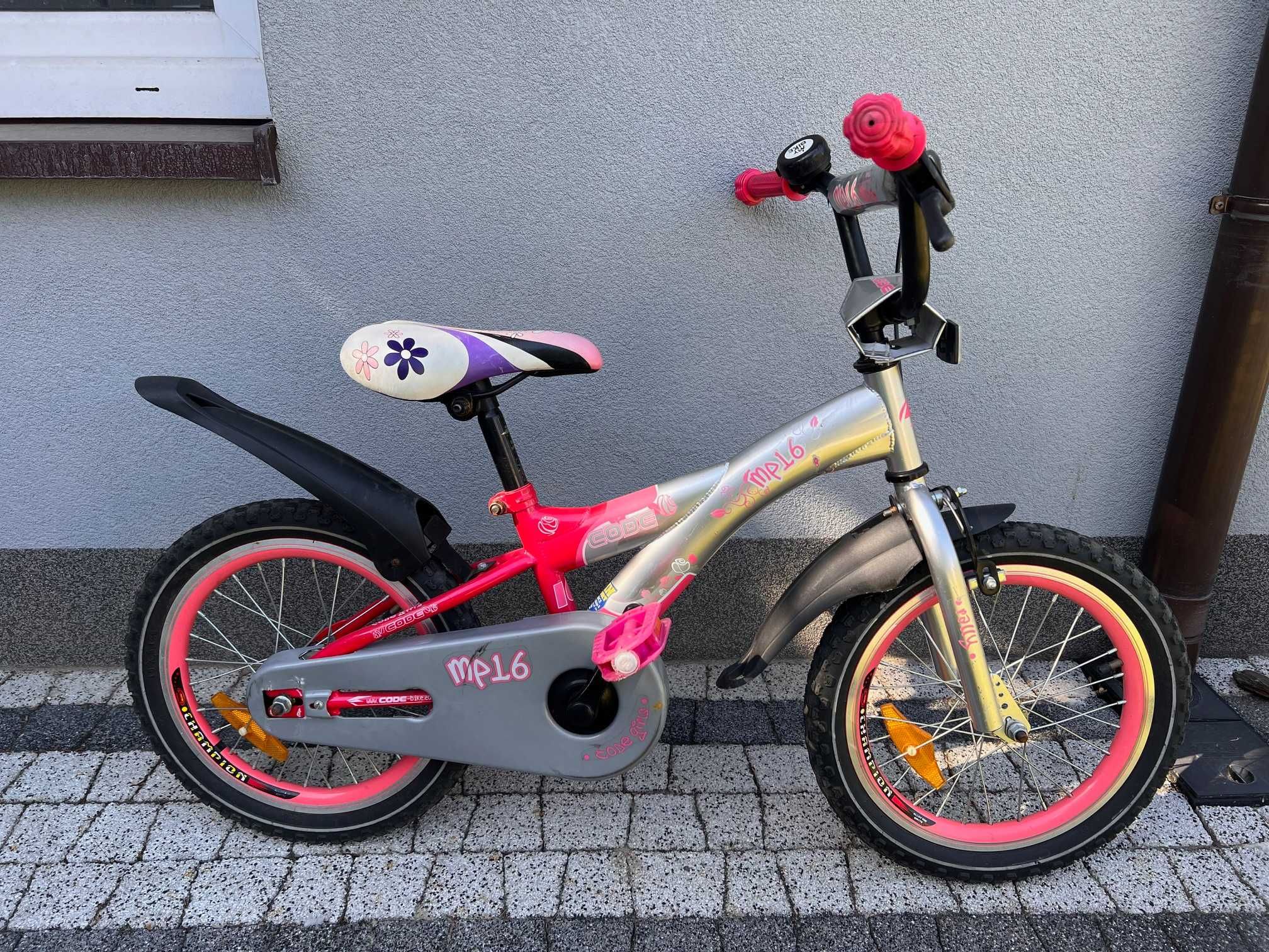 Rowerek dla dziecka + kółka boczne + drążek (kij)