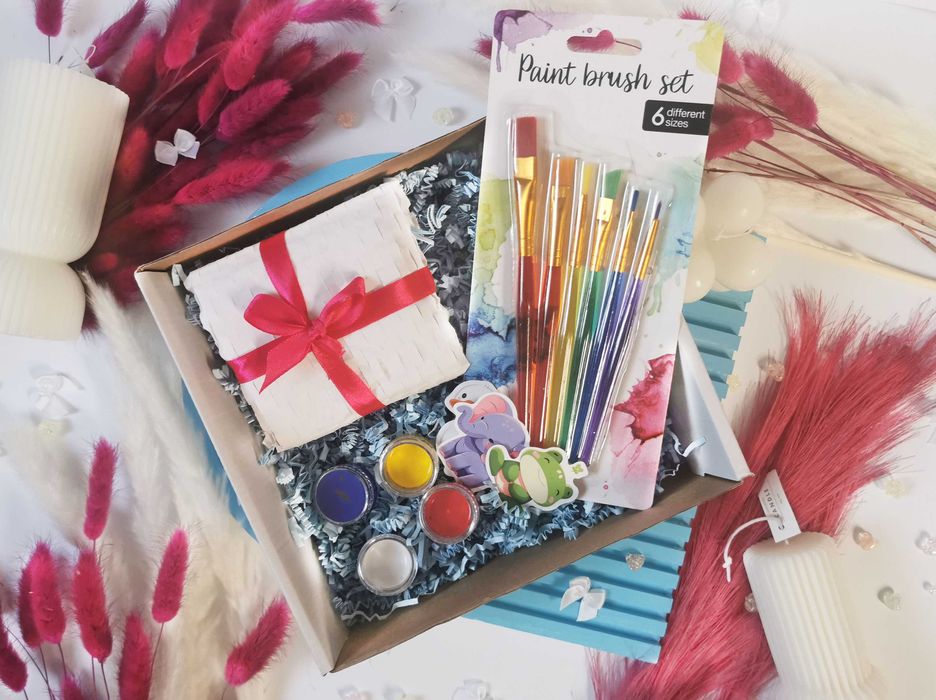 Zestaw kreatywny | z gipsu | MYSZKA | DOMEK SMERFÓW