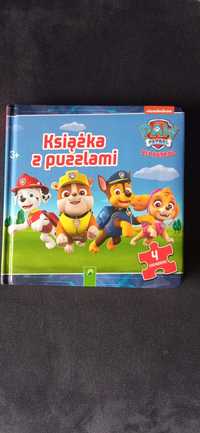 Książka z puzzlami psi patrol , 4 szt