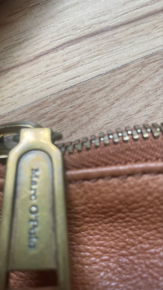 Сумка  брендова, шкіряна, рижого кольору