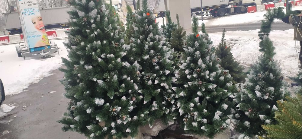 choinka sztuczna SOSNA DIAMENTOWA polski producent stoisko OKAZJA