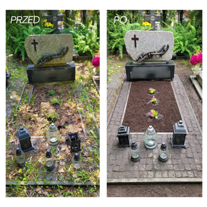 Sprzątanie, mycie, malowanie nagrobków żywica epoksydową
