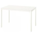 Mesa extensível, branco, 120/180x74 cm