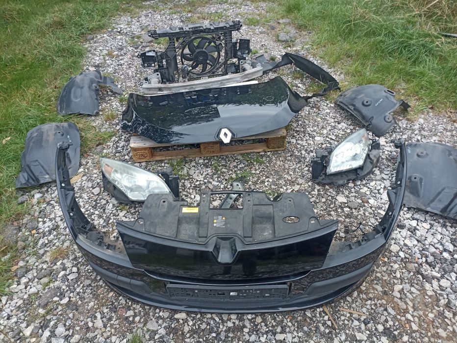 Megane 3 TEGNE przód zderzak maska lampy belka nadkola wzmocnienie
