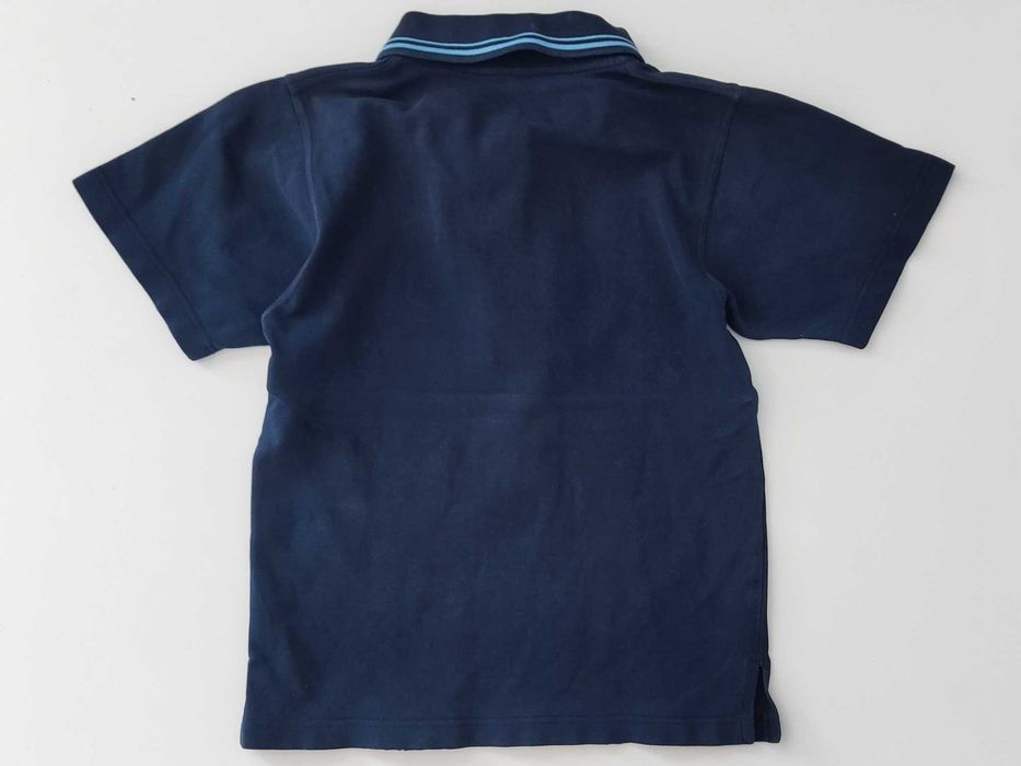 116 122 POLO T-shirt granatowy Bluzka Kołnierzyk - MUNDUREK do szkoły