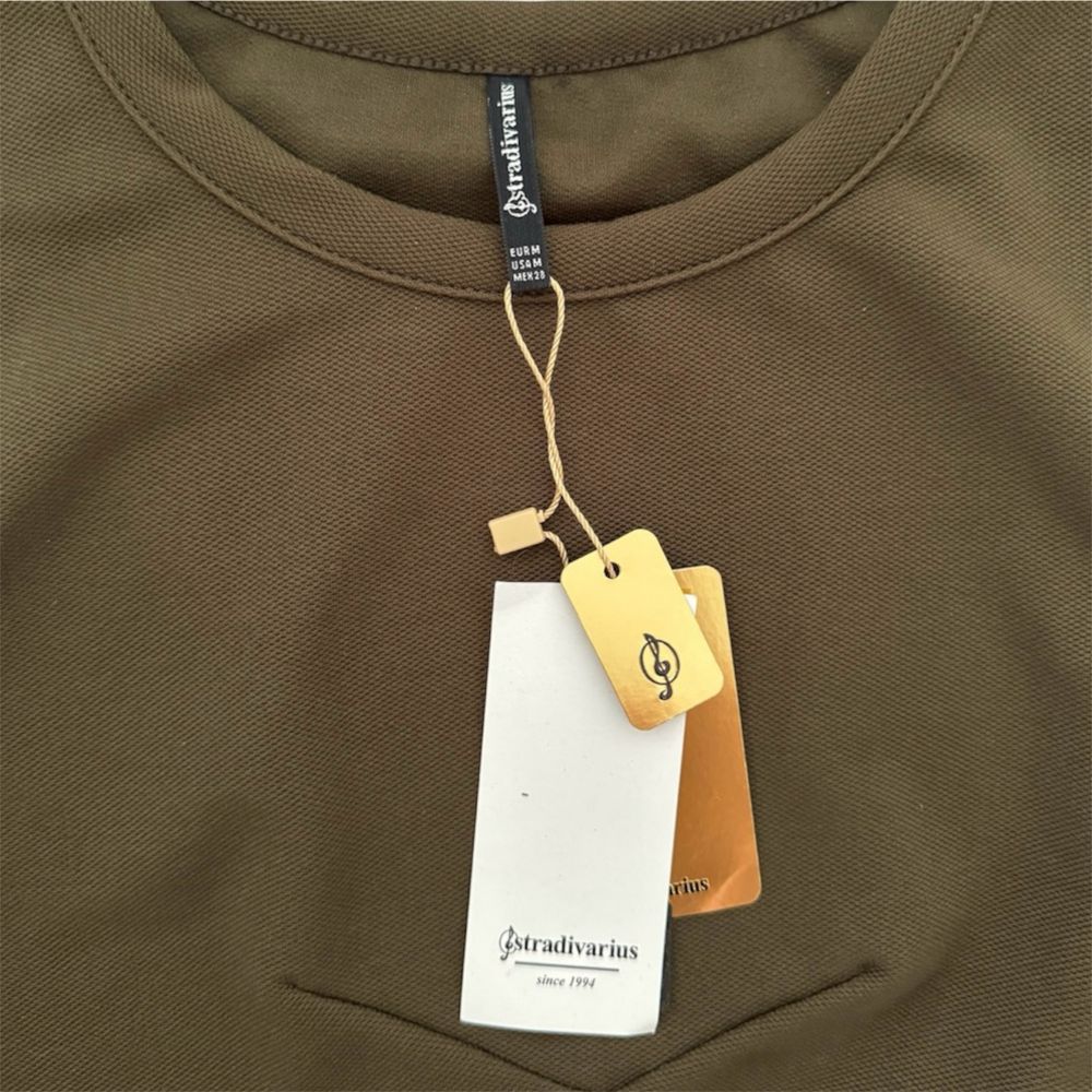 Crop-top z paskami, Stradivarius, S/M
