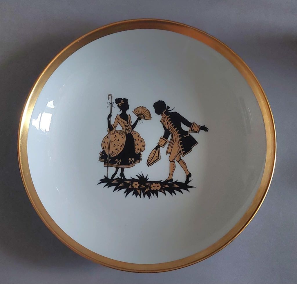 Furstenberg West Germany talerzyk z scenką dworską 19cm