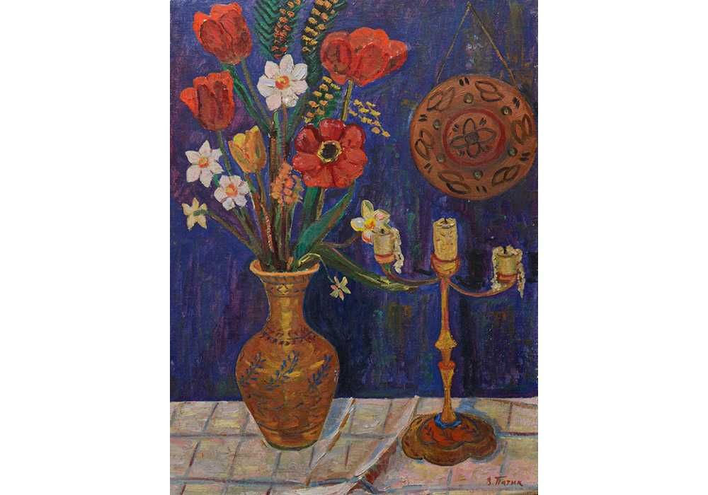 Патик Володимир (1926-2006). Квіти 70*50 см - Львівська школа - Цветы