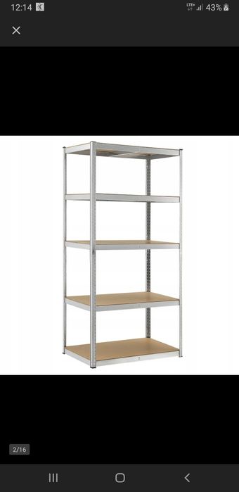 Regał metalowy wciskany 180x75x30 nowy