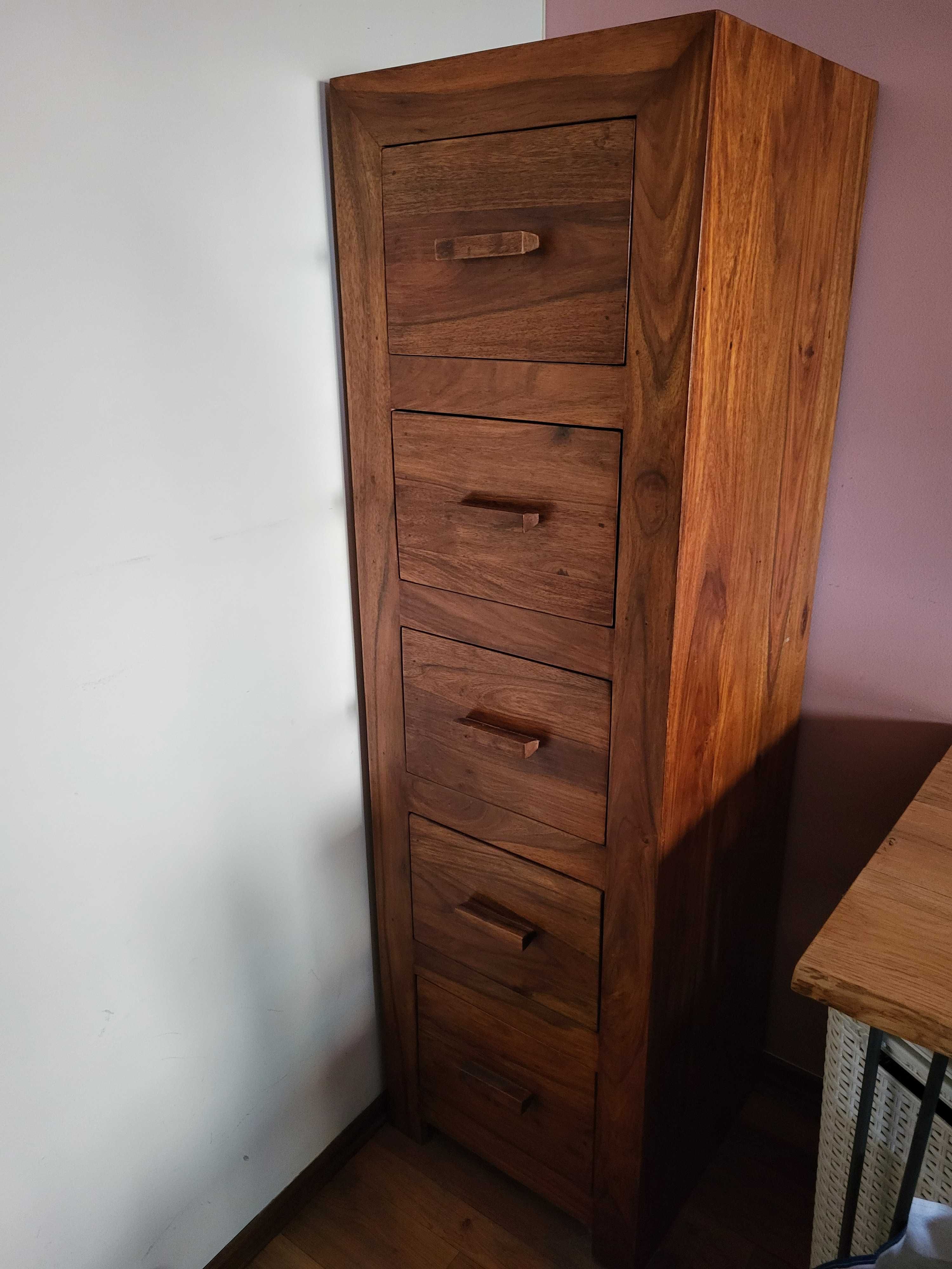Komoda / regał z szufladami kolonialna palisander