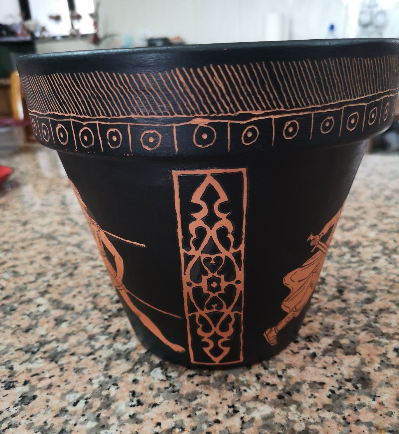 Vaso pintado à mão