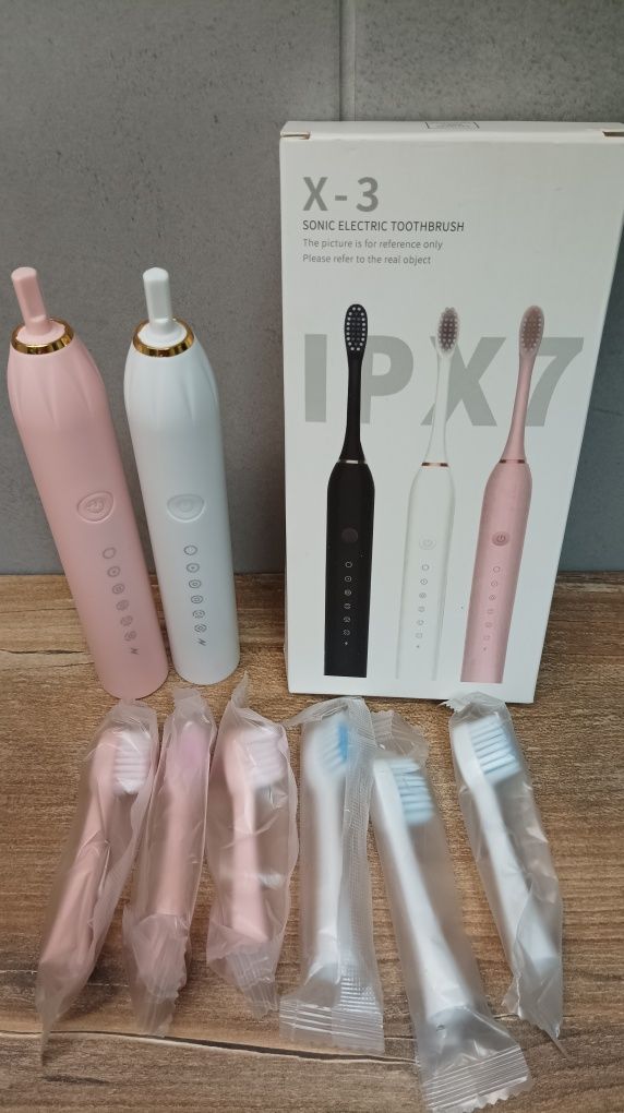 Szczoteczka soniczna elektryczna ładowana na USB zestaw 2 sztuki