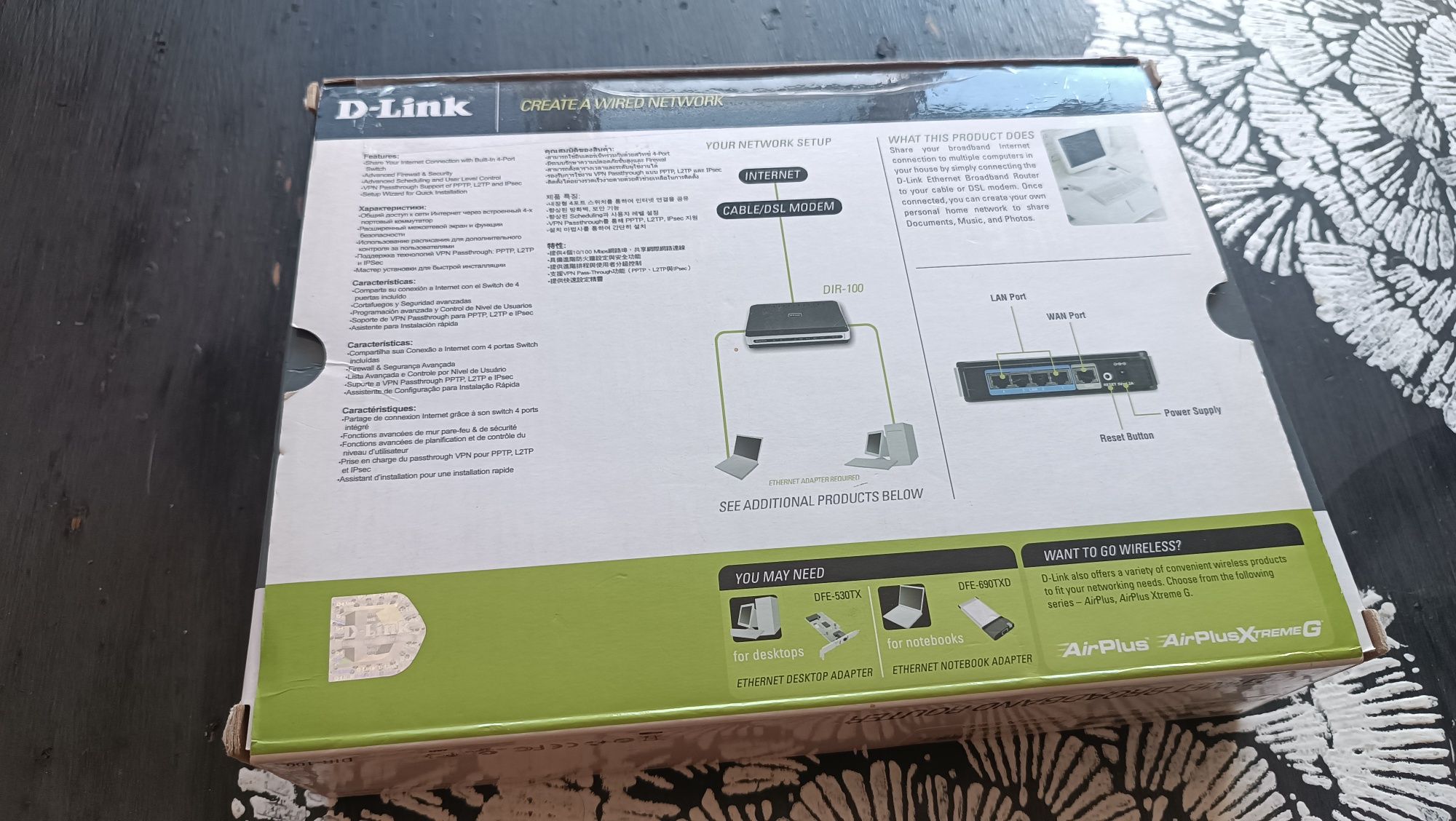 Маршрутизатор D-Link DIR-100 (Ethernet Broadband Router)
