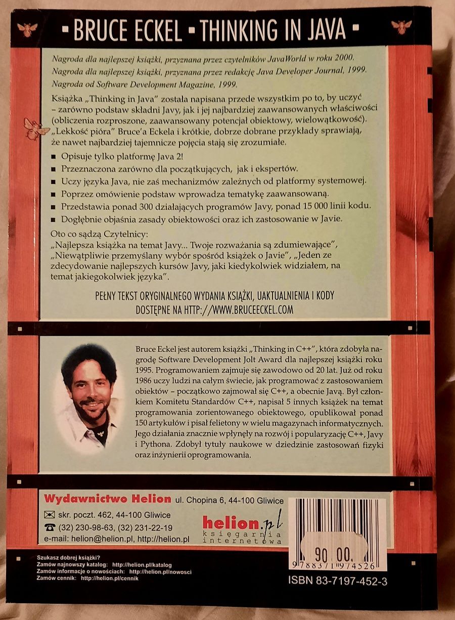 Thinking in java. Edycja polska. Bruce Eckel Wydanie drugie