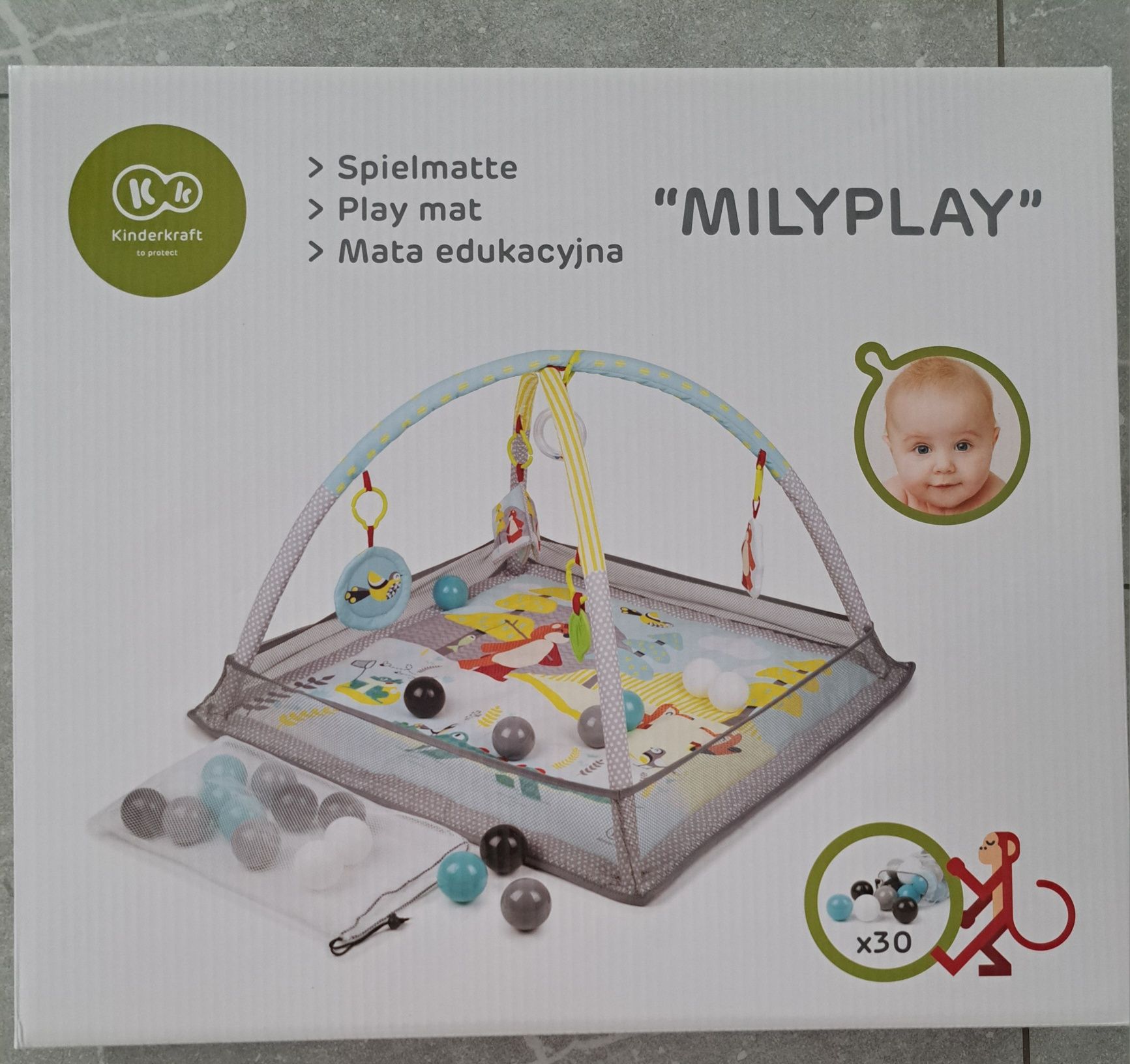 Mata edukacyjna i kojec KinderKraft MilyPlay 0+