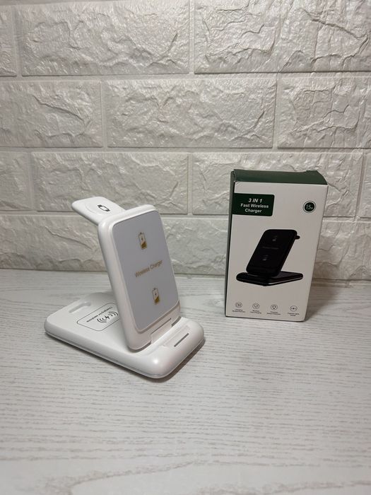 Акция!Беспроводное зарядное устройство | Док-станция 3 в 1,  15 w