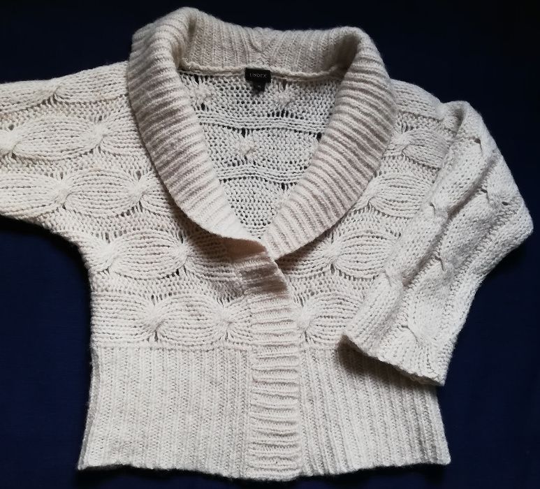 sweter sweterek Lindex narzutka cardigan L / 40 wełna wełniany