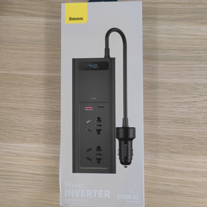 Автомобільний інвертор Baseus In-car Inverter 150W (220V CN/EU) Black