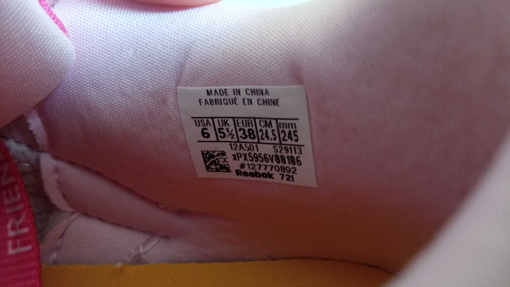 38 Buty Reebok Classic Pink / White