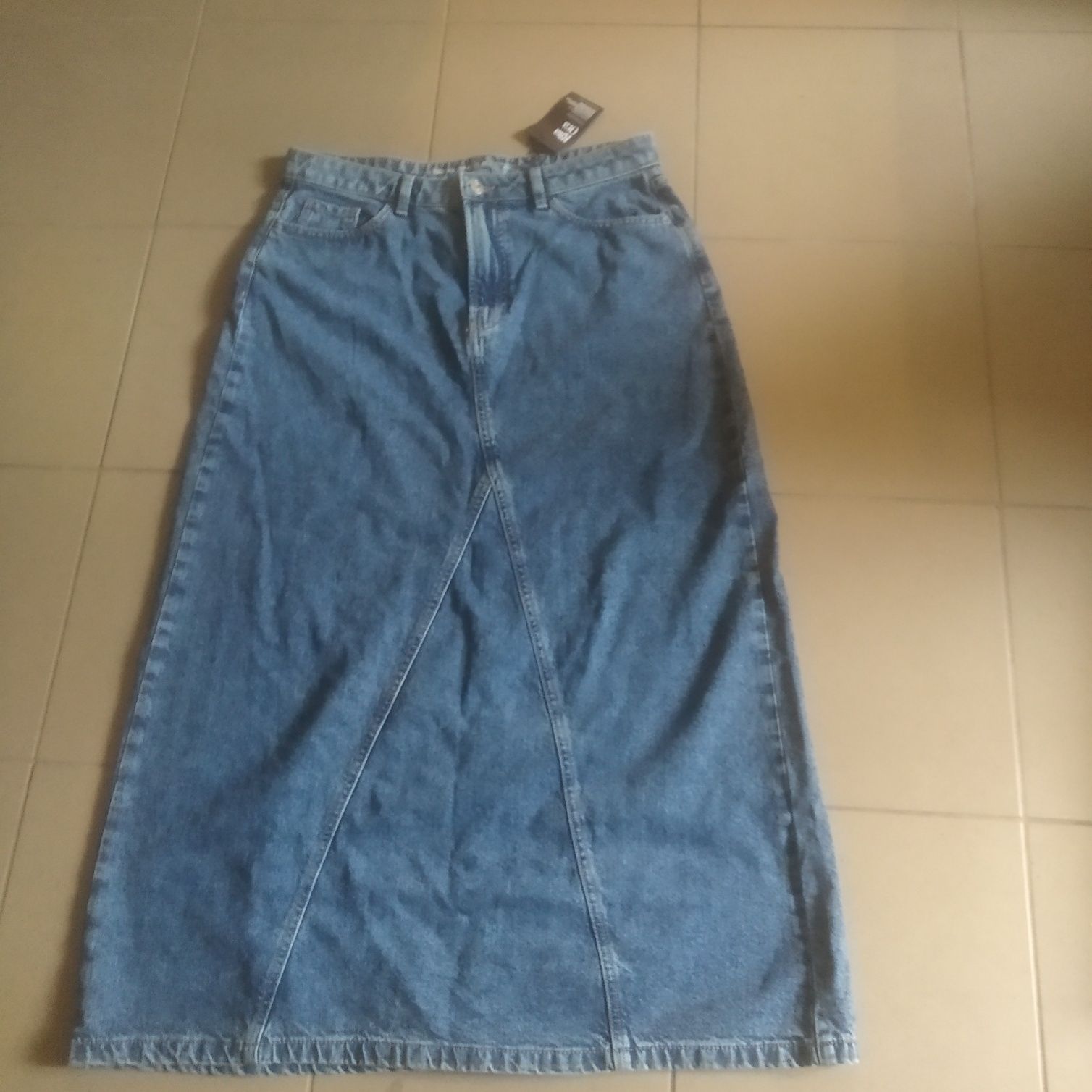 Spódnica maxi jeansowa XL Rita Ora