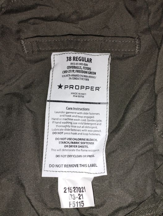 Вогнетривкий комбінезон Propper CWU 27/P Green