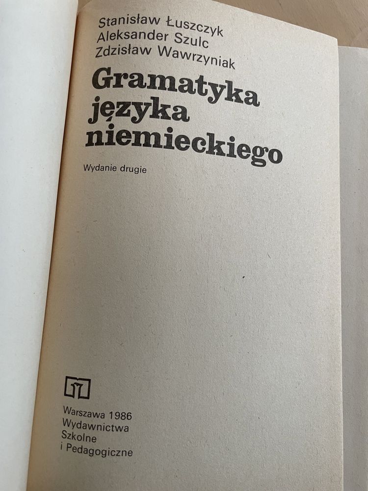 Gramatyka języka niemieckiego Łuszczyk Szulc Wawrzyniak