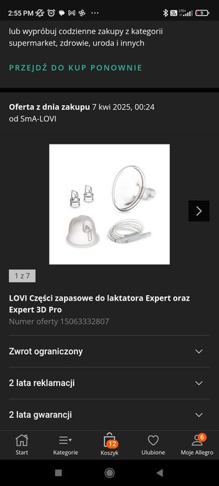Laktator Lovi Expert - nowe części zamienne