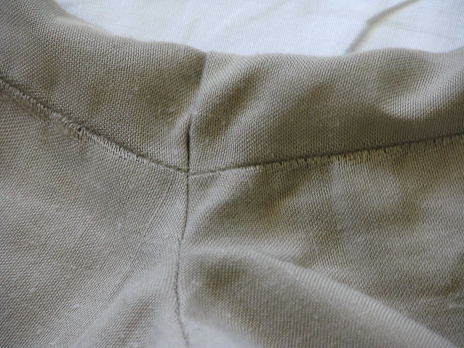 Szwedy  na lato beżowe bawełna i len - r. M