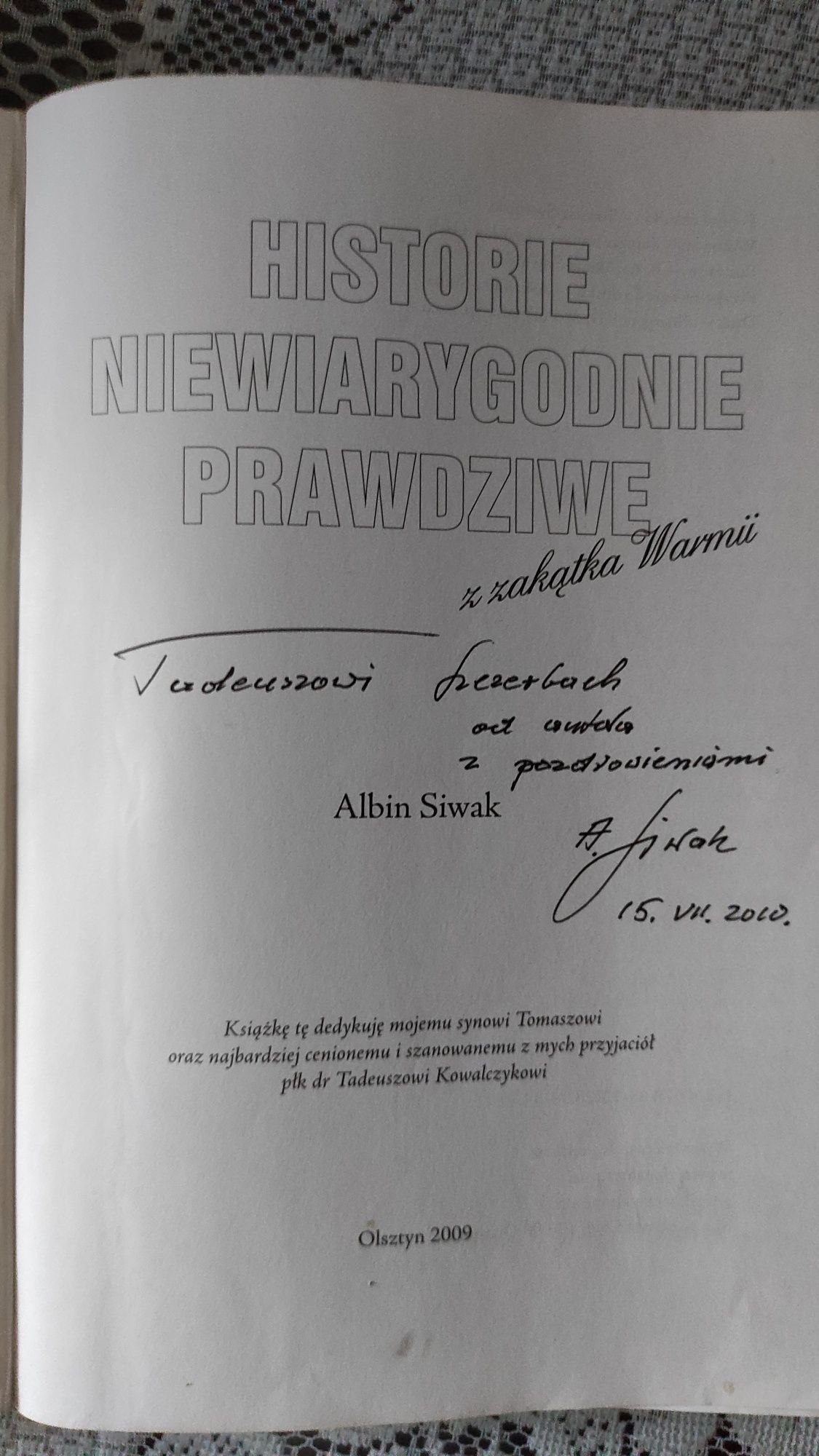 Albin Siwak  Historie niewiarygodne...