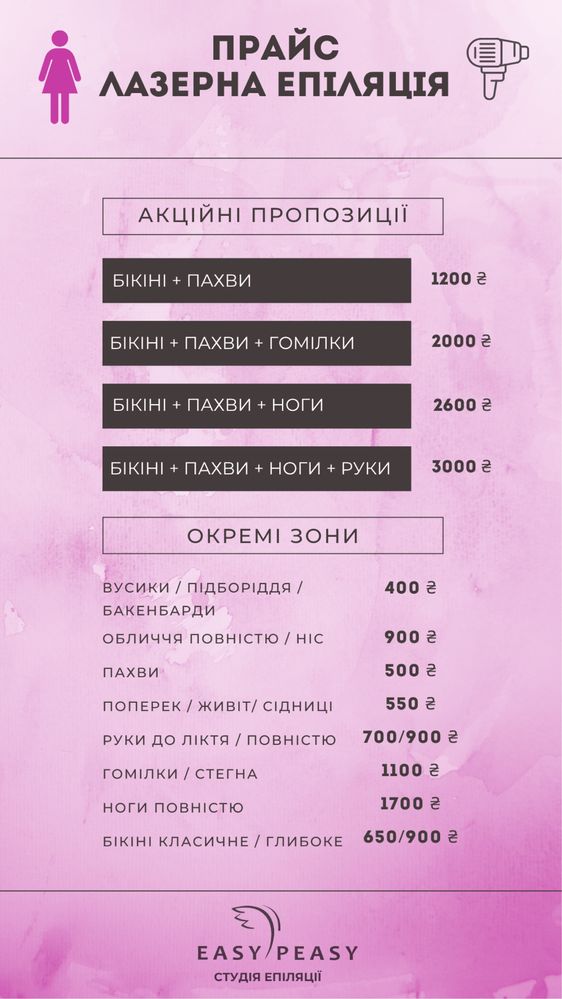 Депіляція Лазер Шугаринг Віск Епіляція Чоловіча та Жіноча