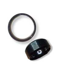 Obrączka pierścionek czarna 18mm