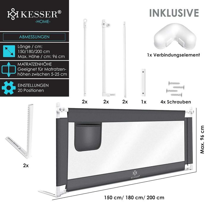Nowa bramka / barierka zabezpieczająca / 150CM / KESSER !8794!